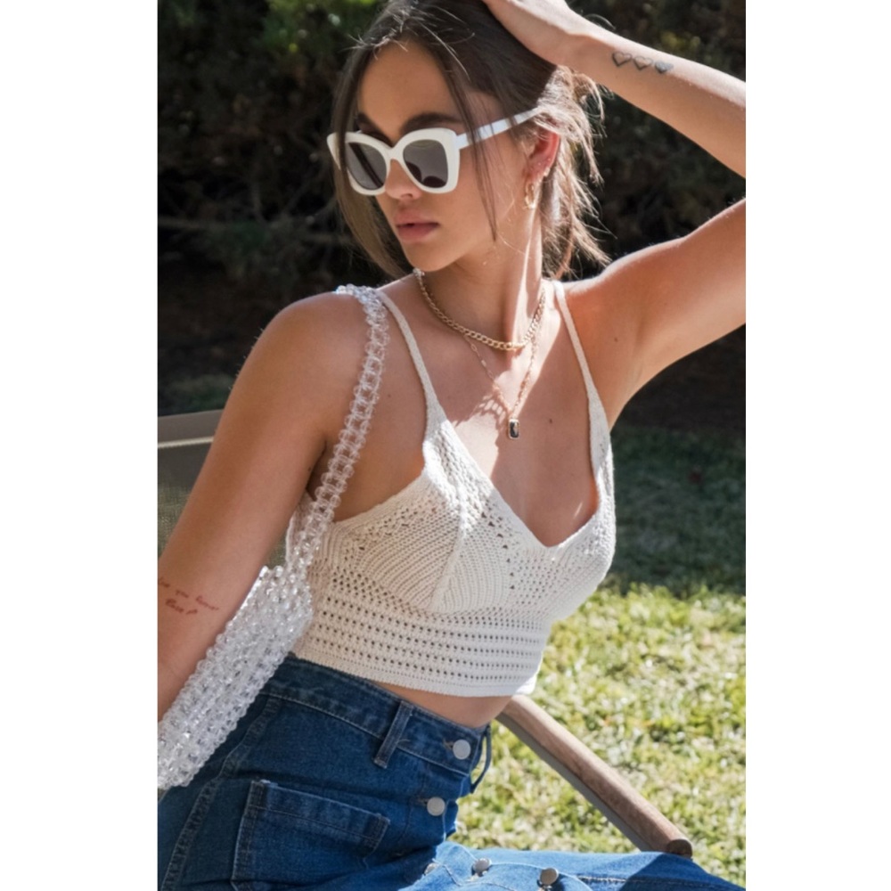 Crocheted crop tank *new*